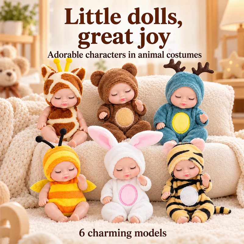 Mini Baby Dolls in Animal Outfits – product image
