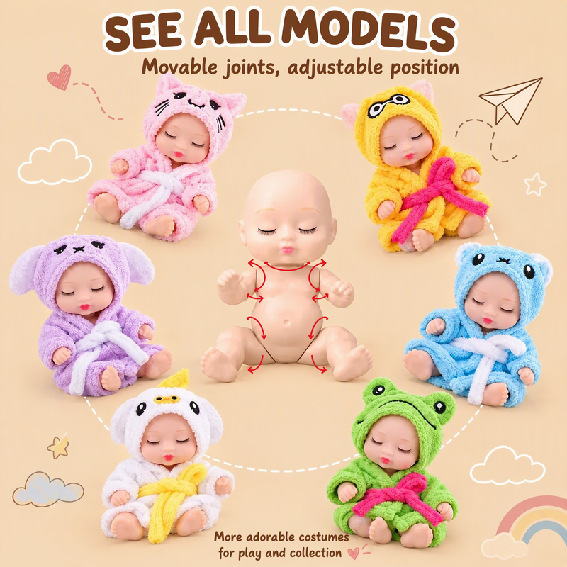 Mini Baby Dolls in Animal Outfits – product image