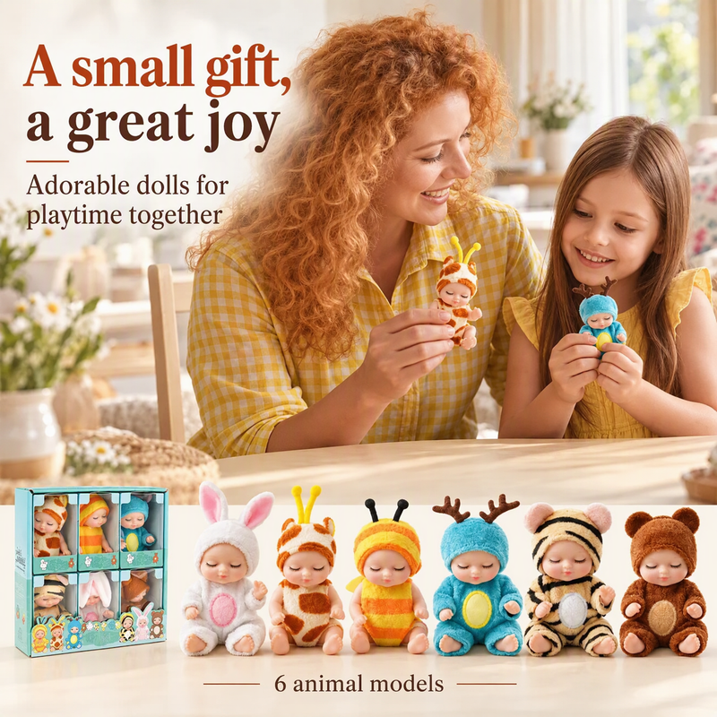 Mini Baby Dolls in Animal Outfits – product image