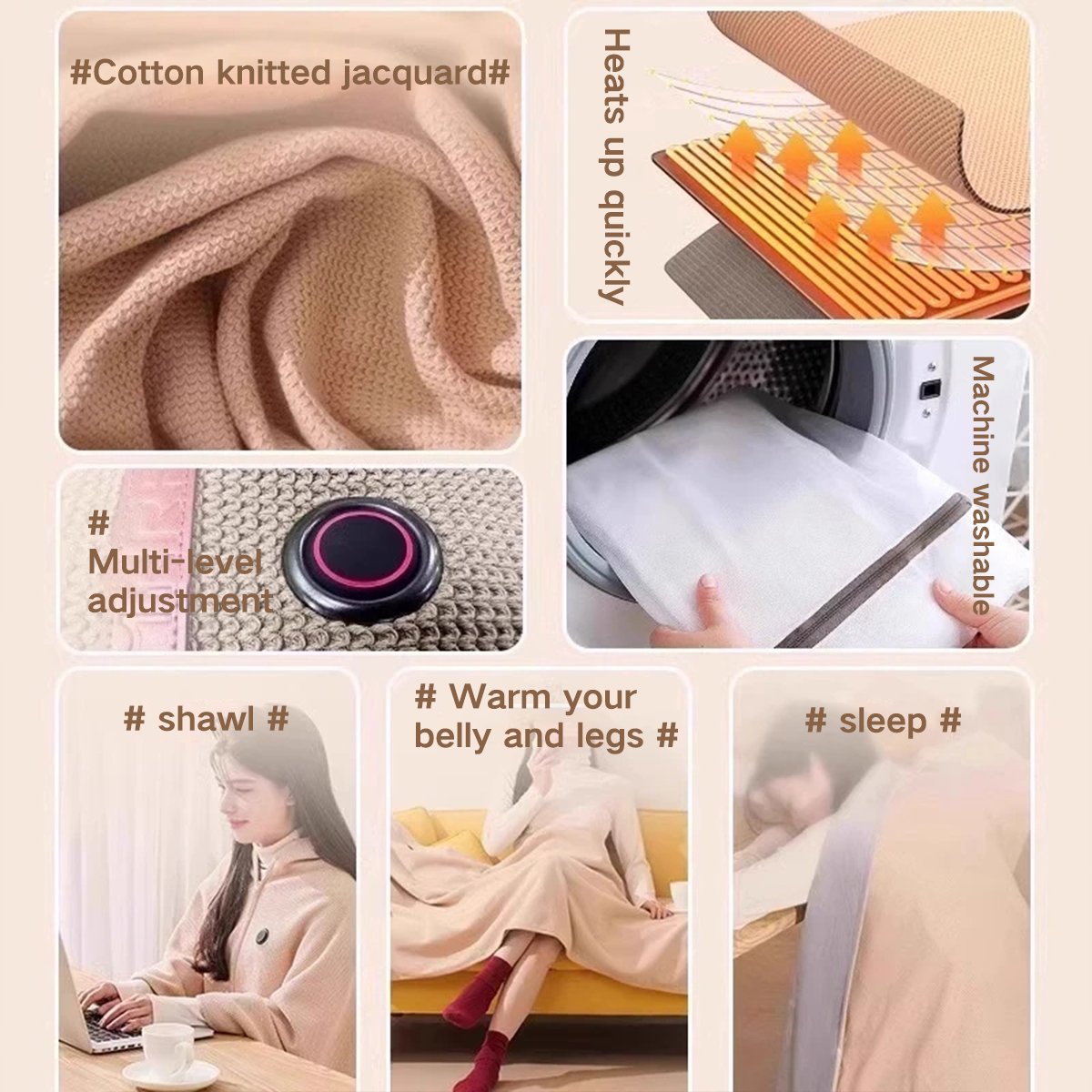 Portable Electric Heated Blanket & Shawl – product image