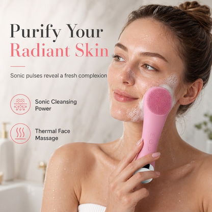 Heated Silicone Facial Cleansing Brush – product image