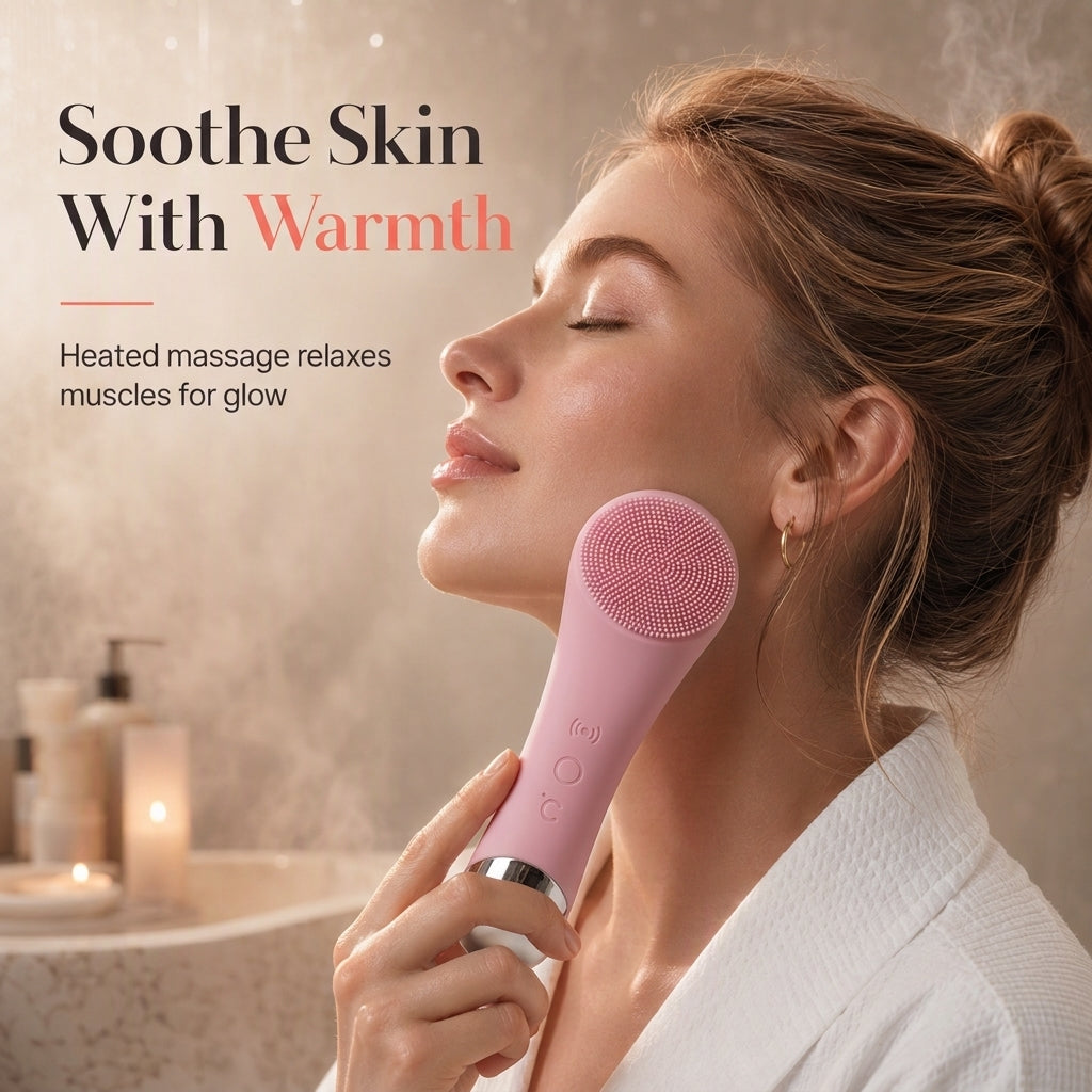 Heated Silicone Facial Cleansing Brush – product image