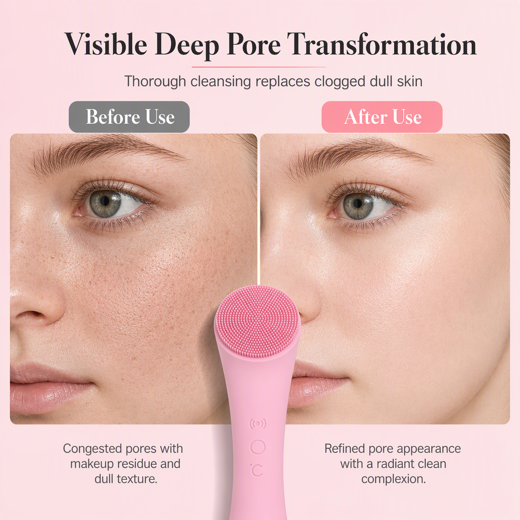 Heated Silicone Facial Cleansing Brush – product image