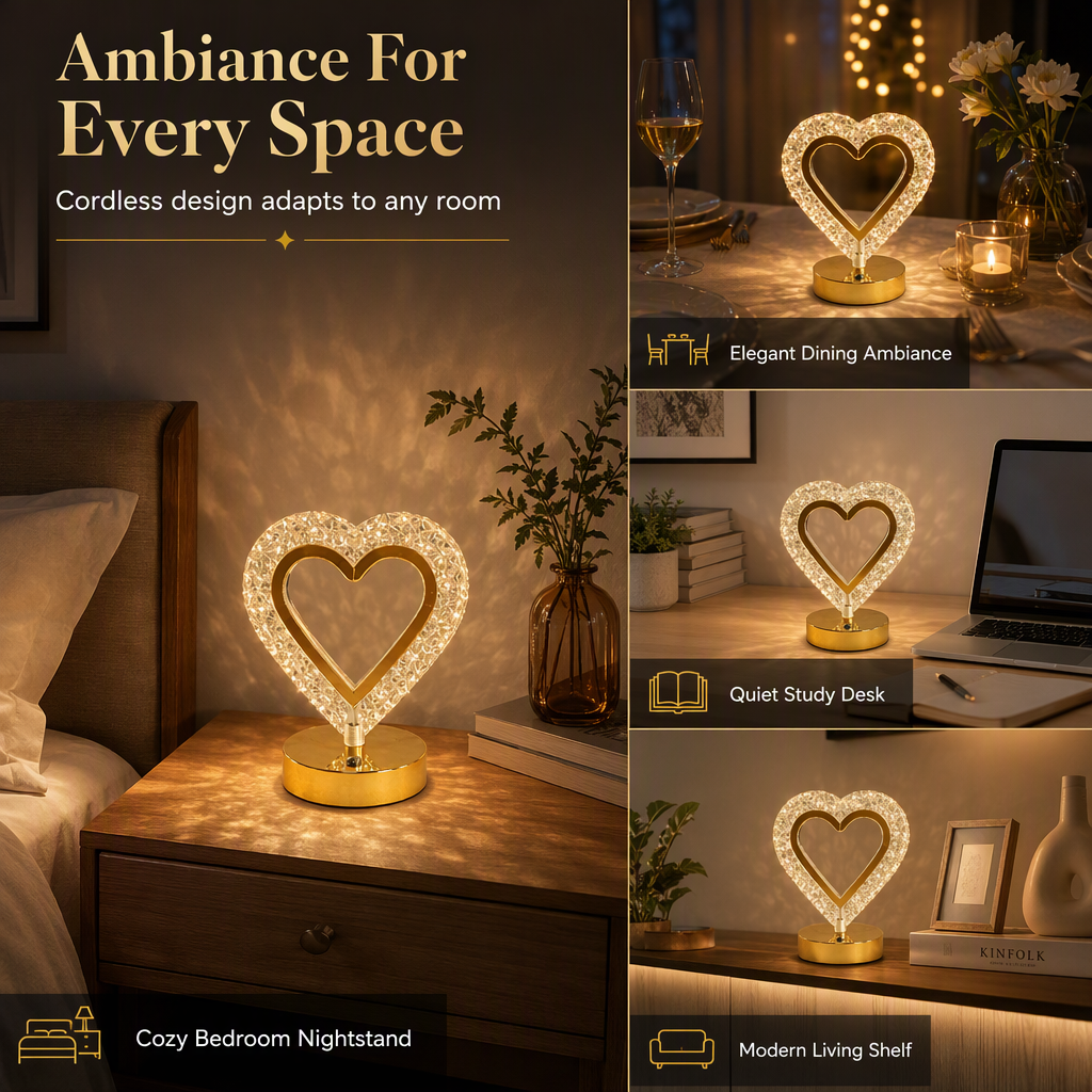 Rechargeable Crystal-Look Table Lamp – product image