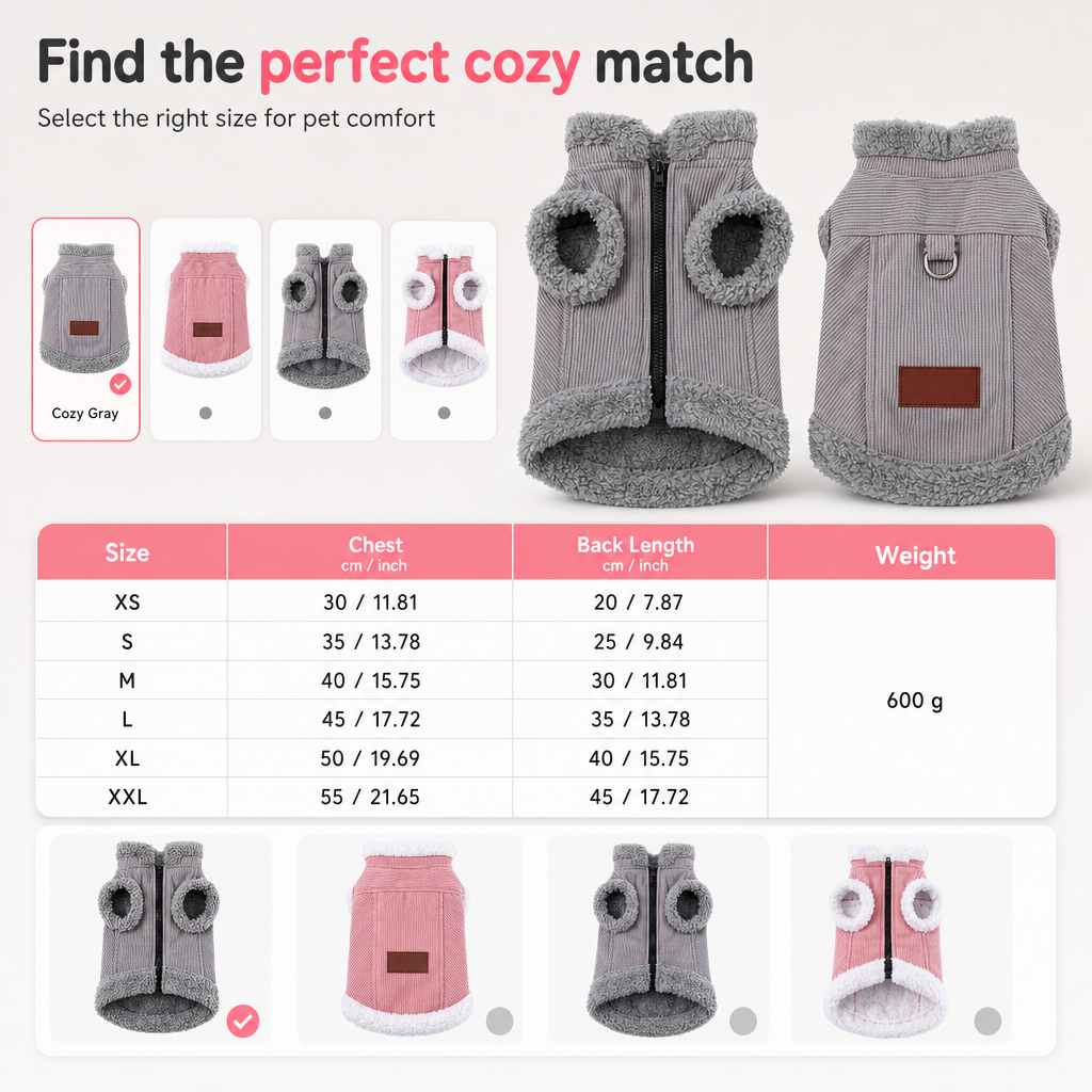 Fleece-Lined Pet Vest – product image