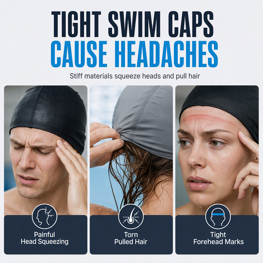 Stretch Fabric Swim Cap with Playful Design – product image