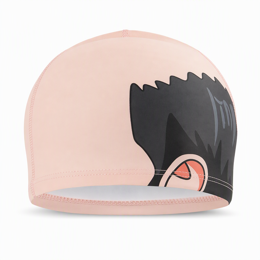Stretch Fabric Swim Cap with Playful Design – product image