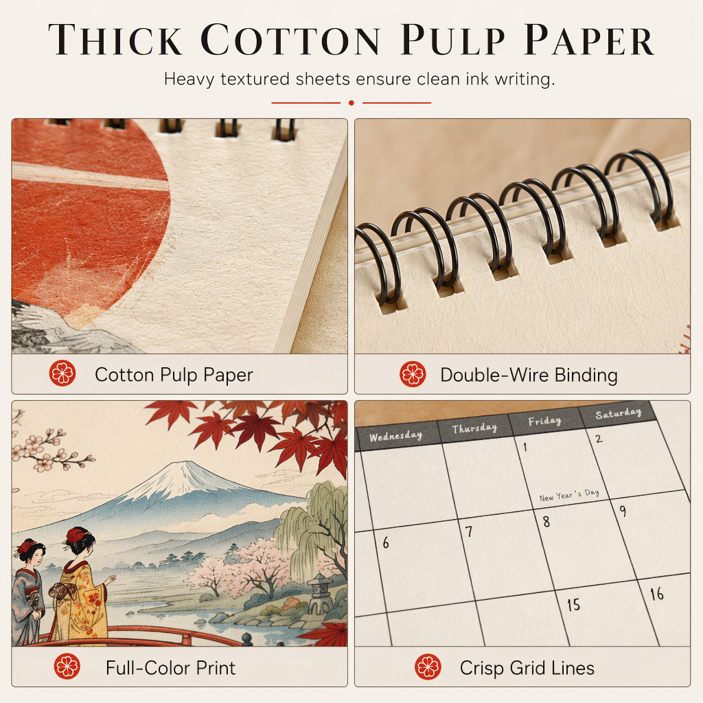 Japanese Art Hanging Wall Calendar – product image