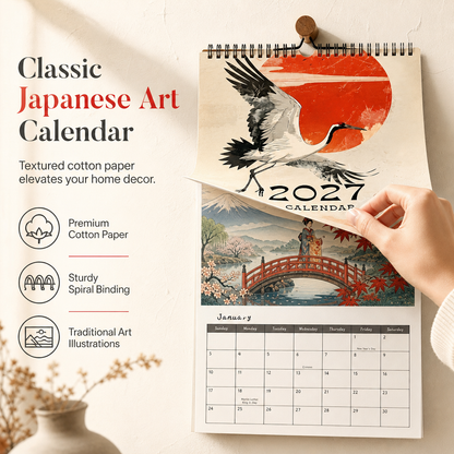 Japanese Art Hanging Wall Calendar – product image