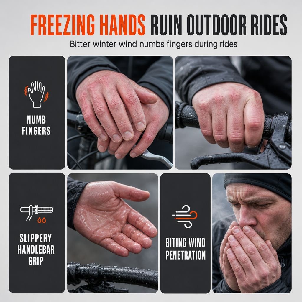 Fleece-Lined Winter Cycling Gloves – product image