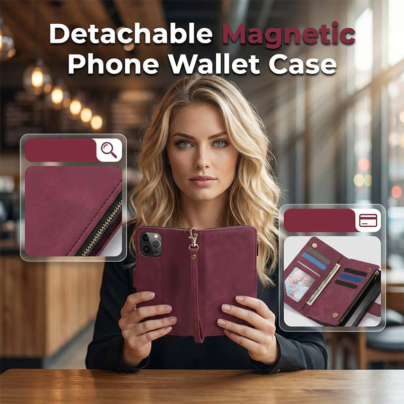 Detachable Magnetic Wallet Phone Case – product image