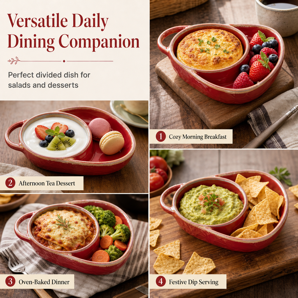 Divided Ceramic Baking Dish – product image