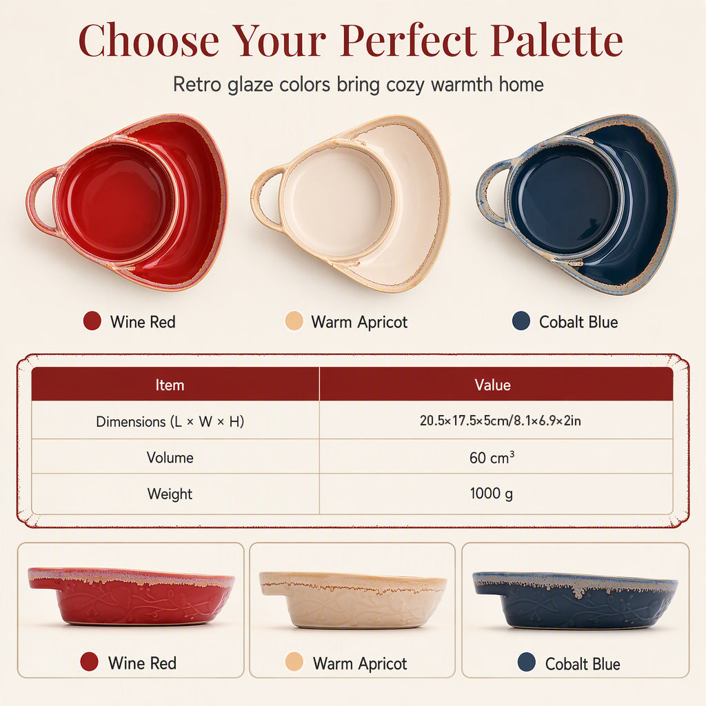 Divided Ceramic Baking Dish – product image
