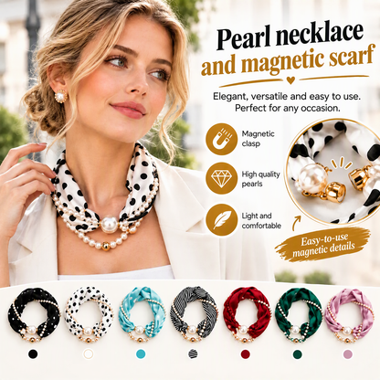 Pearl-Detail Scarf Necklace – product image