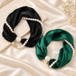 Pearl-Detail Scarf Necklace – product image