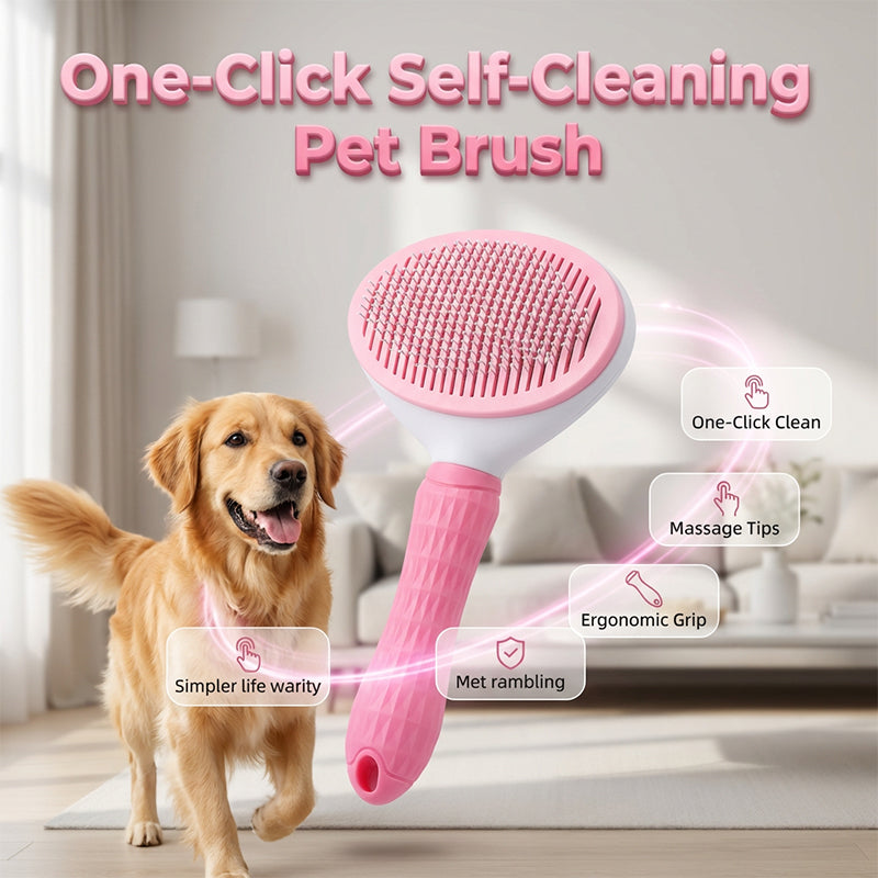 Self-Cleaning Slicker Brush for Dogs and Cats – product image