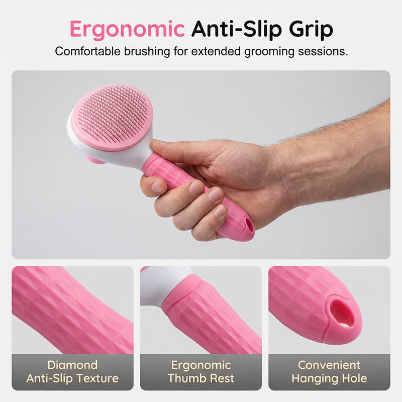 Self-Cleaning Slicker Brush for Dogs and Cats – product image