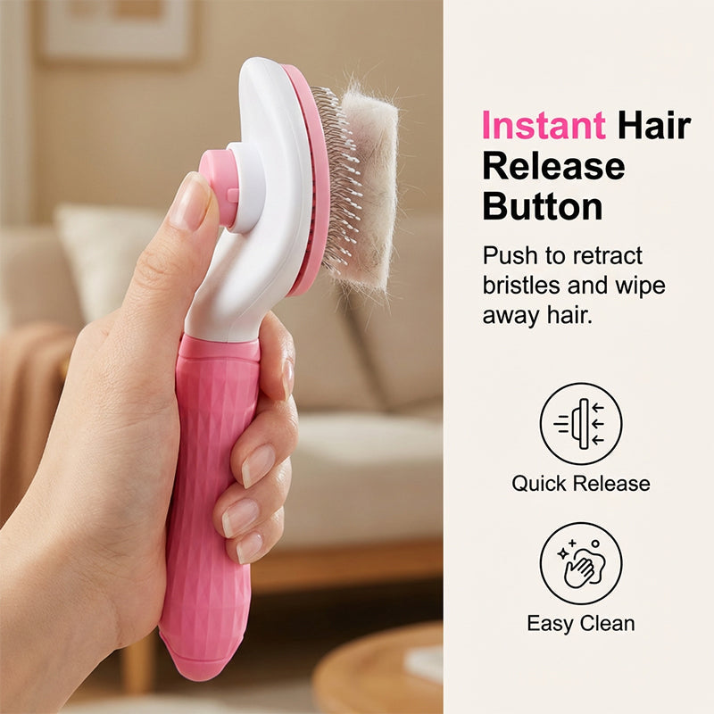 Self-Cleaning Slicker Brush for Dogs and Cats – product image