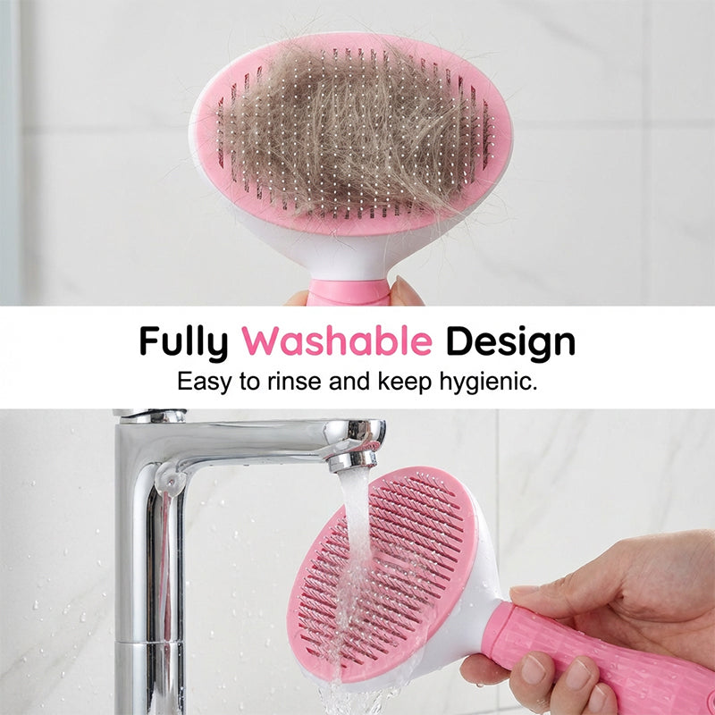Self-Cleaning Slicker Brush for Dogs and Cats – product image