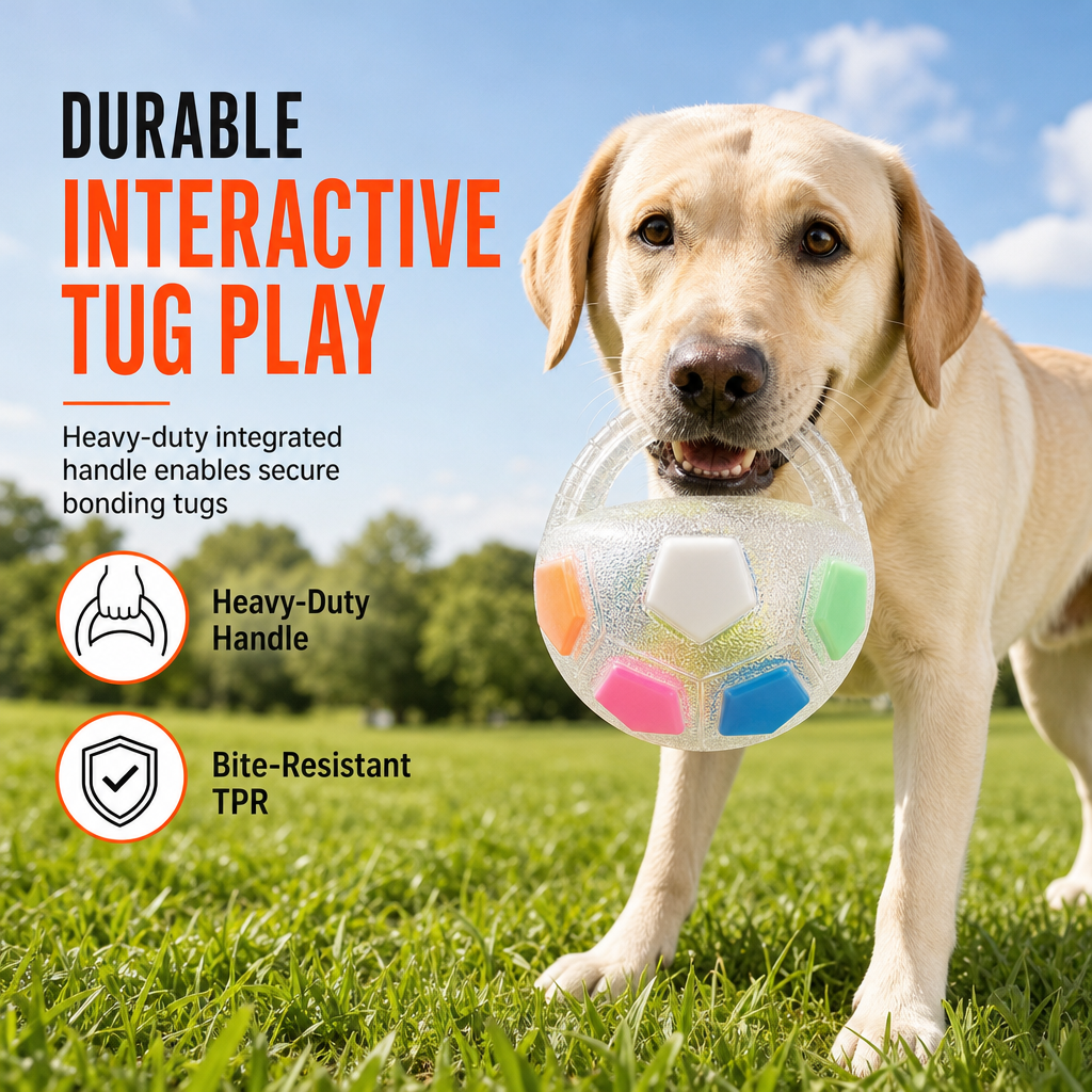 Interactive Dog Soccer Ball with Grab Tabs – product image