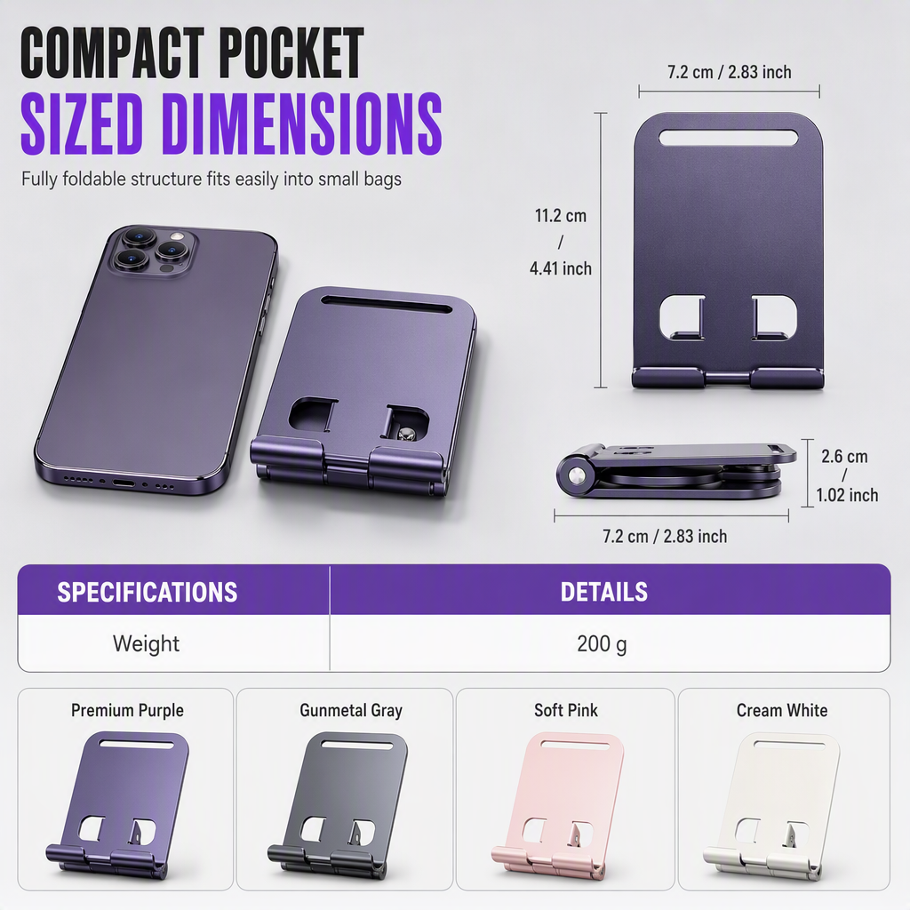 Adjustable Metal Phone Stand – product image