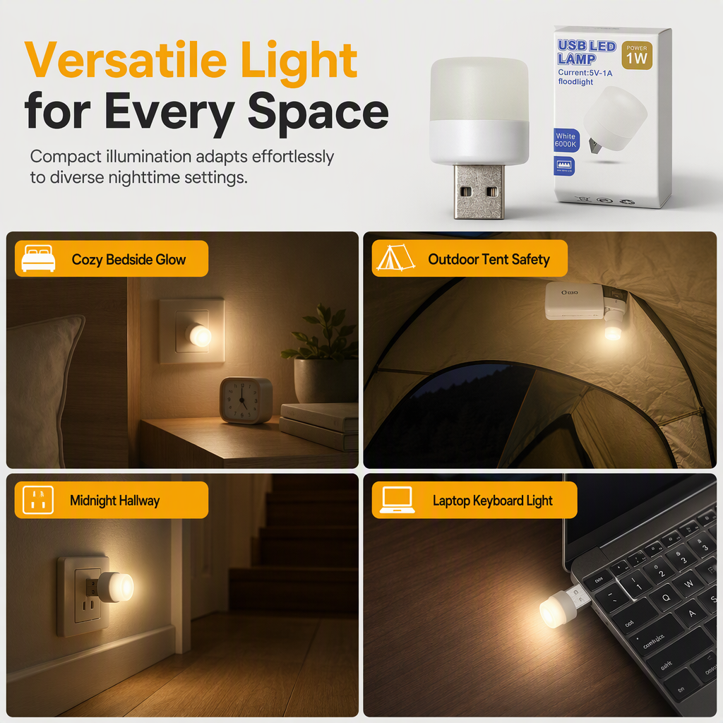 Mini USB LED Night Lights – product image