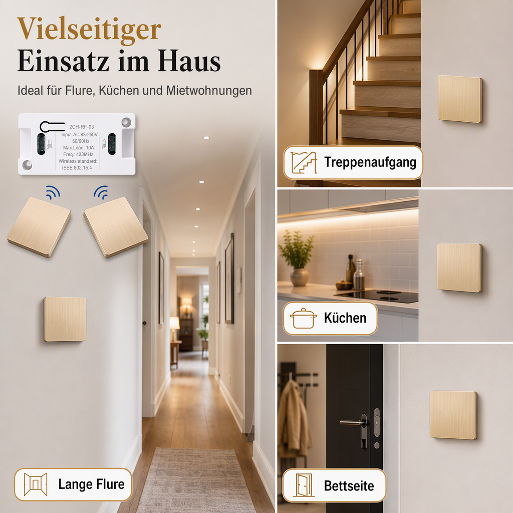Wireless Wall Switch and Receiver Set – product image