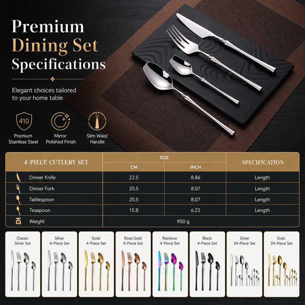 Stainless Steel Flatware Set – product image