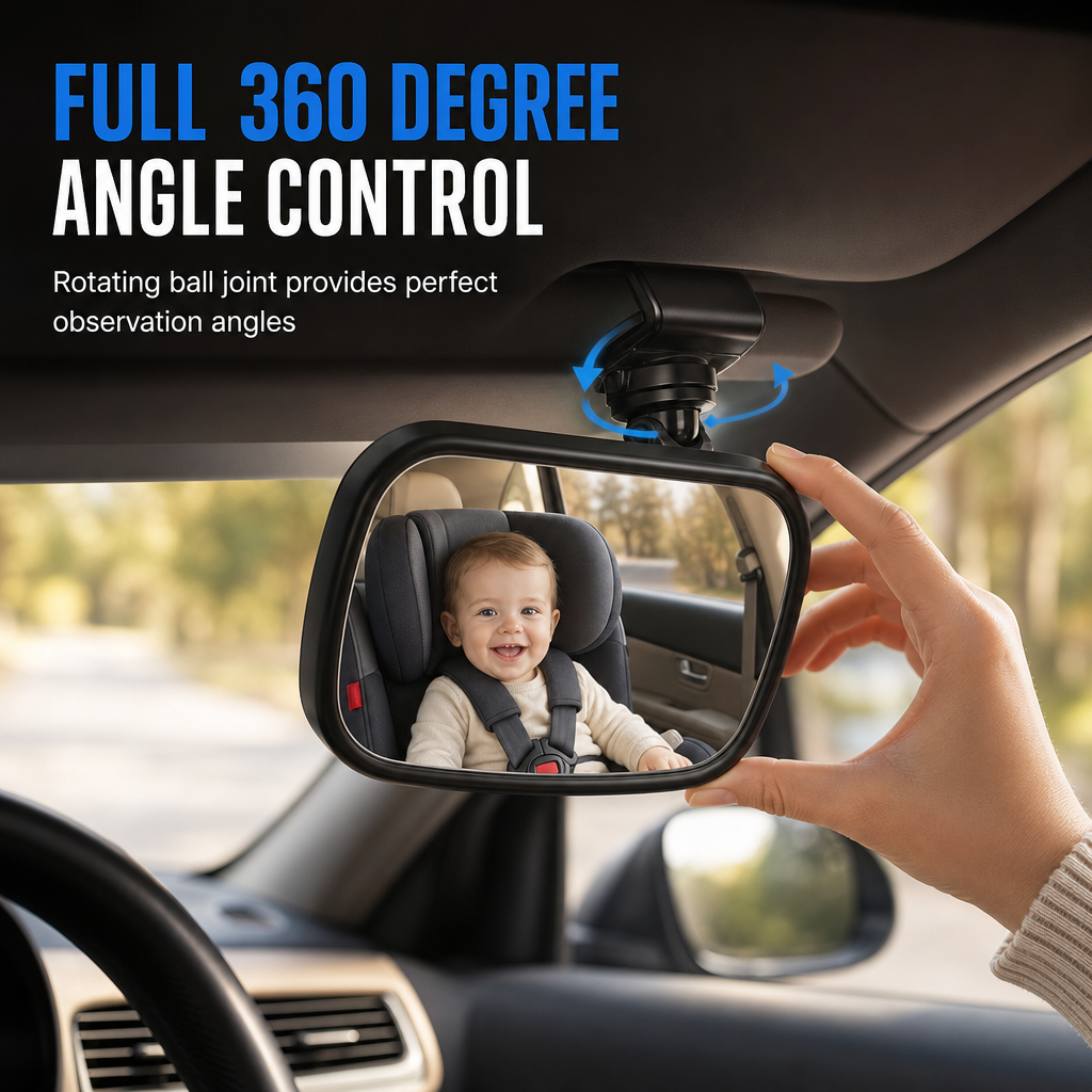Adjustable Back-Seat Car Mirror – product image