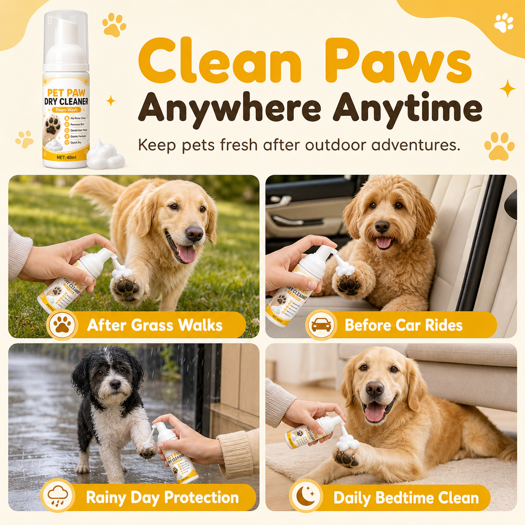 No-Rinse Paw Cleaning Foam – product image