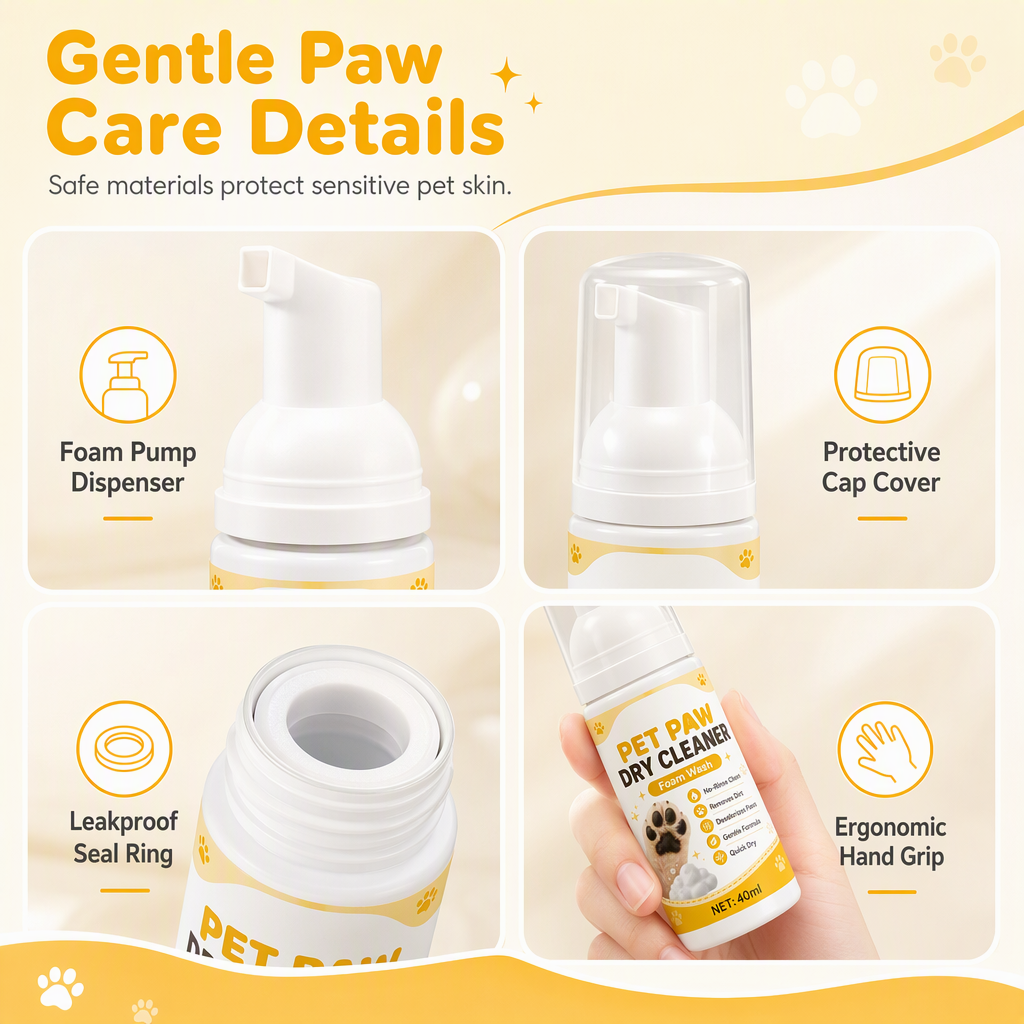 No-Rinse Paw Cleaning Foam – product image