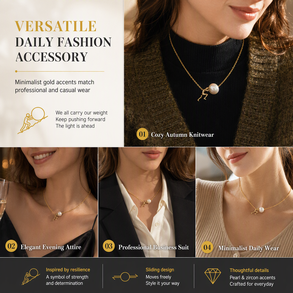 Adjustable Necklace with Sliding Charm – product image