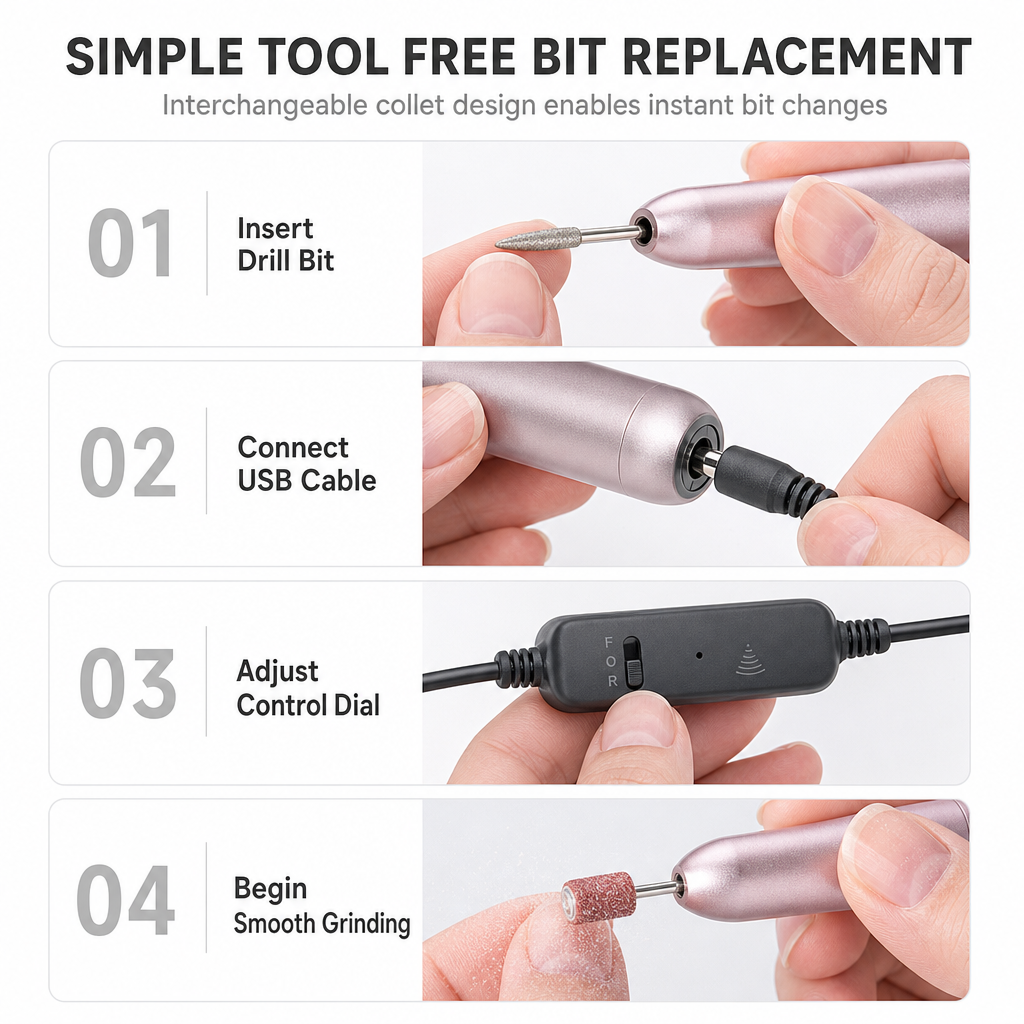 USB Electric Nail Drill Pen – product image