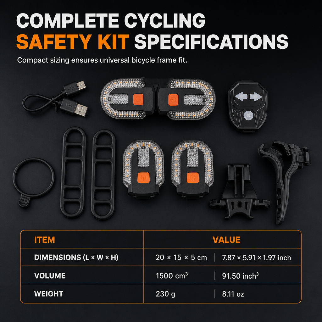 Rechargeable Bike Turn Signal Light – product image