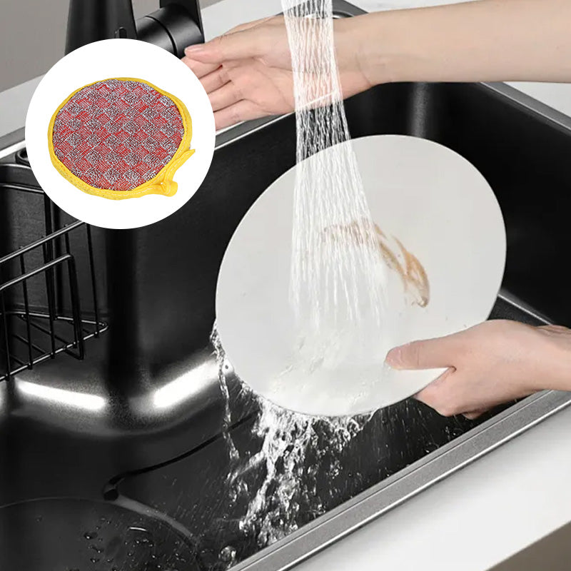 Double-Sided Round Dish Sponge – product image