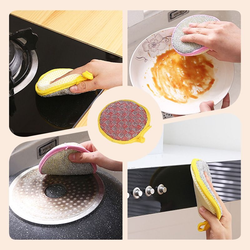 Double-Sided Round Dish Sponge – product image
