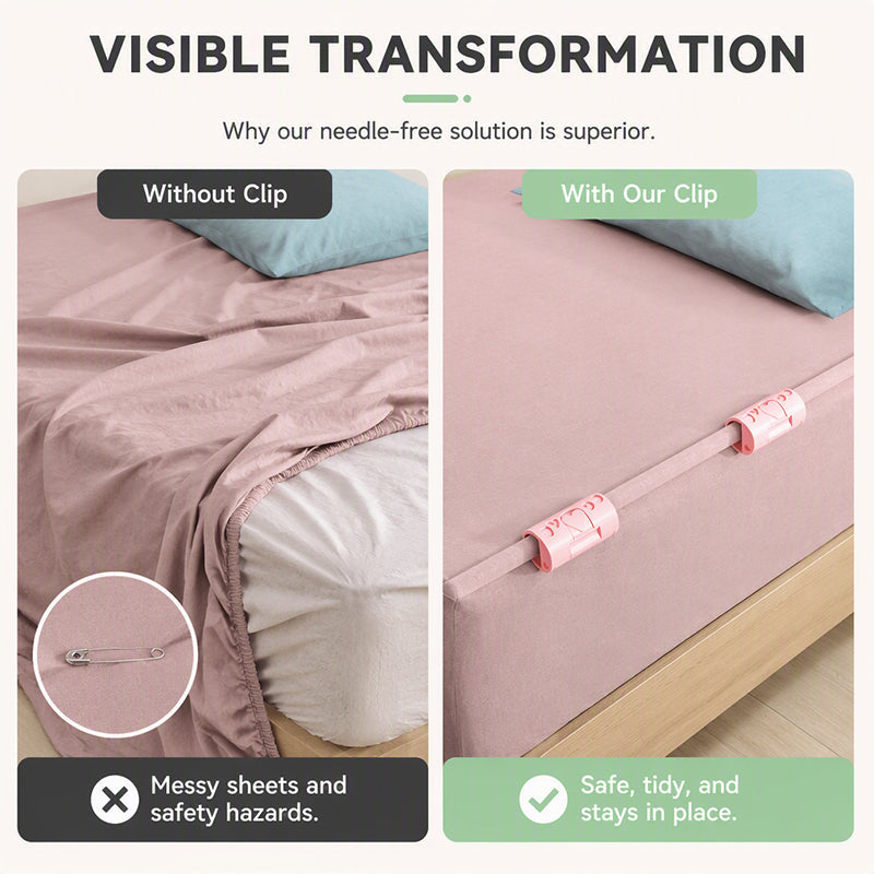 Needle-Free Bedsheet Clips – product image