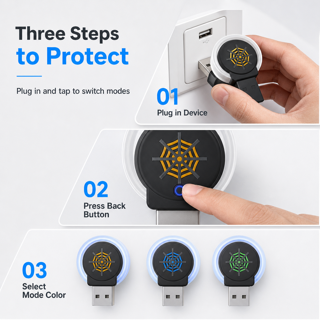 Portable USB Ultrasonic Pest Repeller – product image