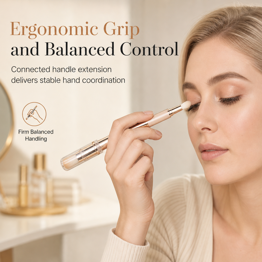 Retractable Travel Makeup Brush Set – product image