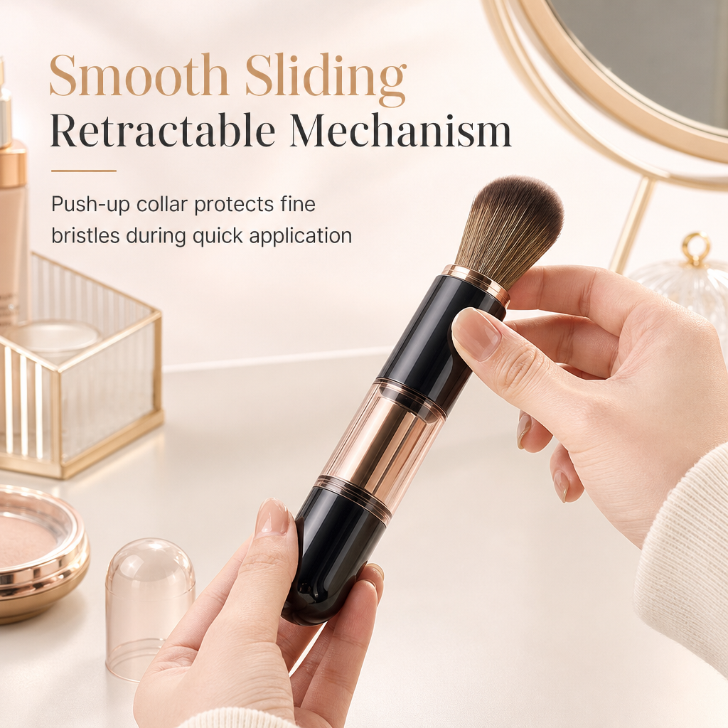 Retractable Travel Makeup Brush Set – product image