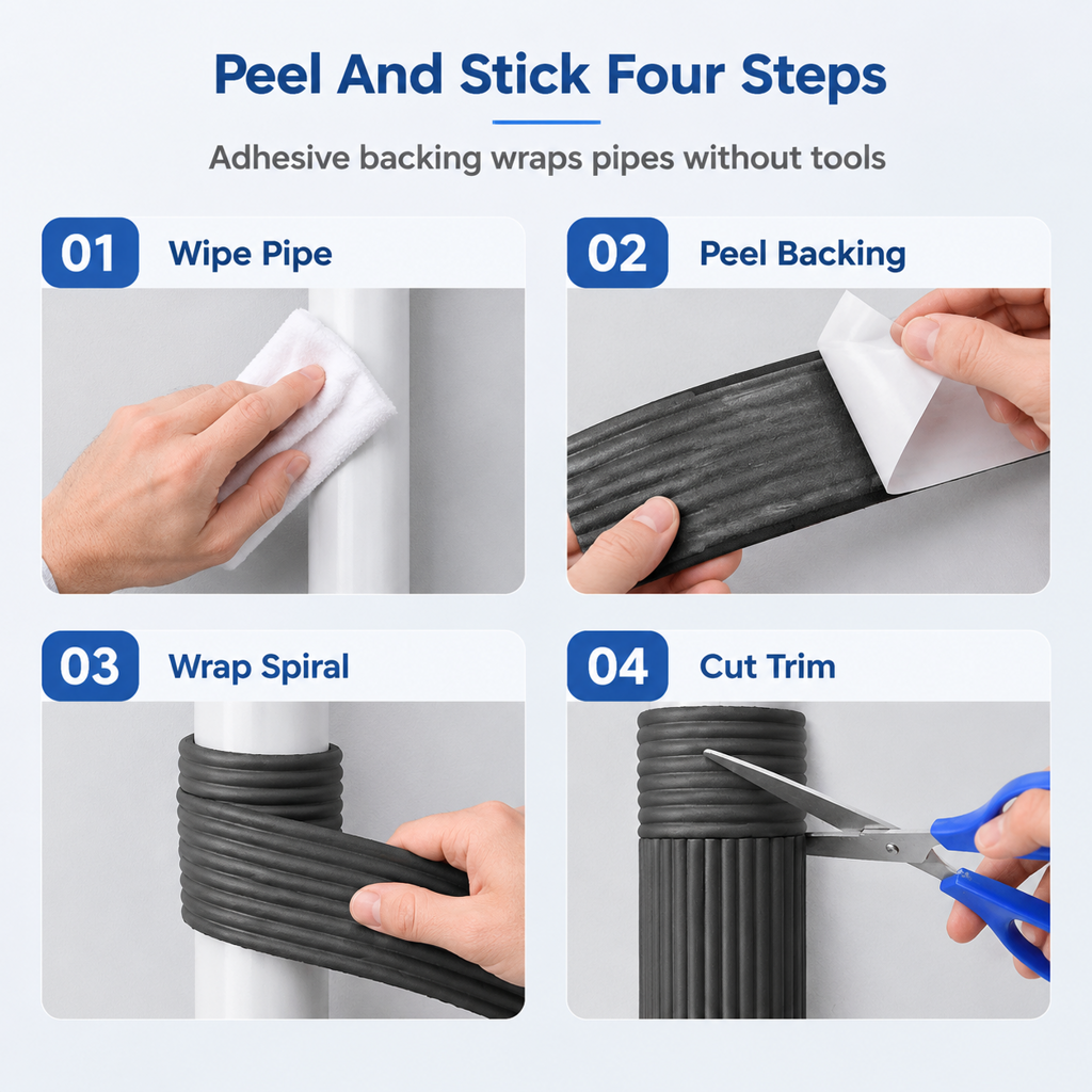 Self-Adhesive Foam Pipe Insulation Wrap – product image