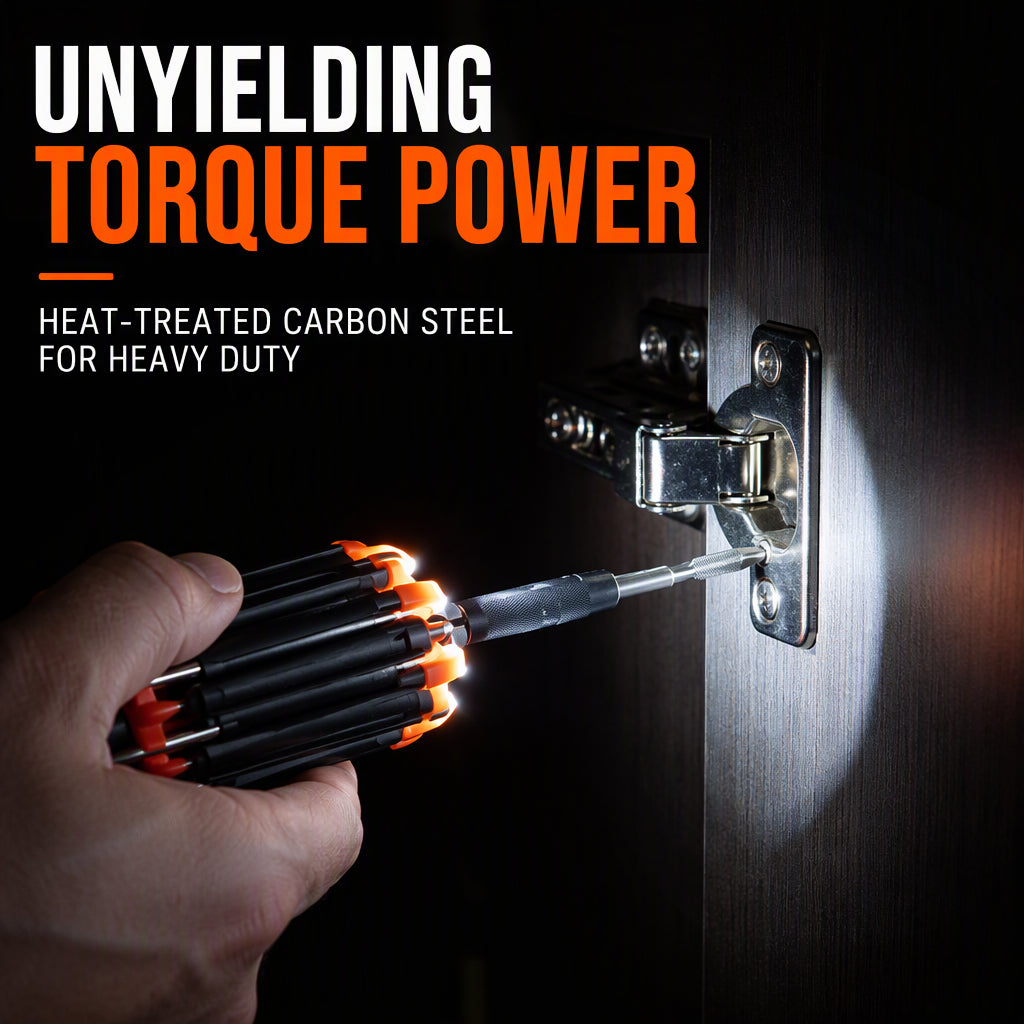 Folding Multi-Bit Screwdriver with LED – product image