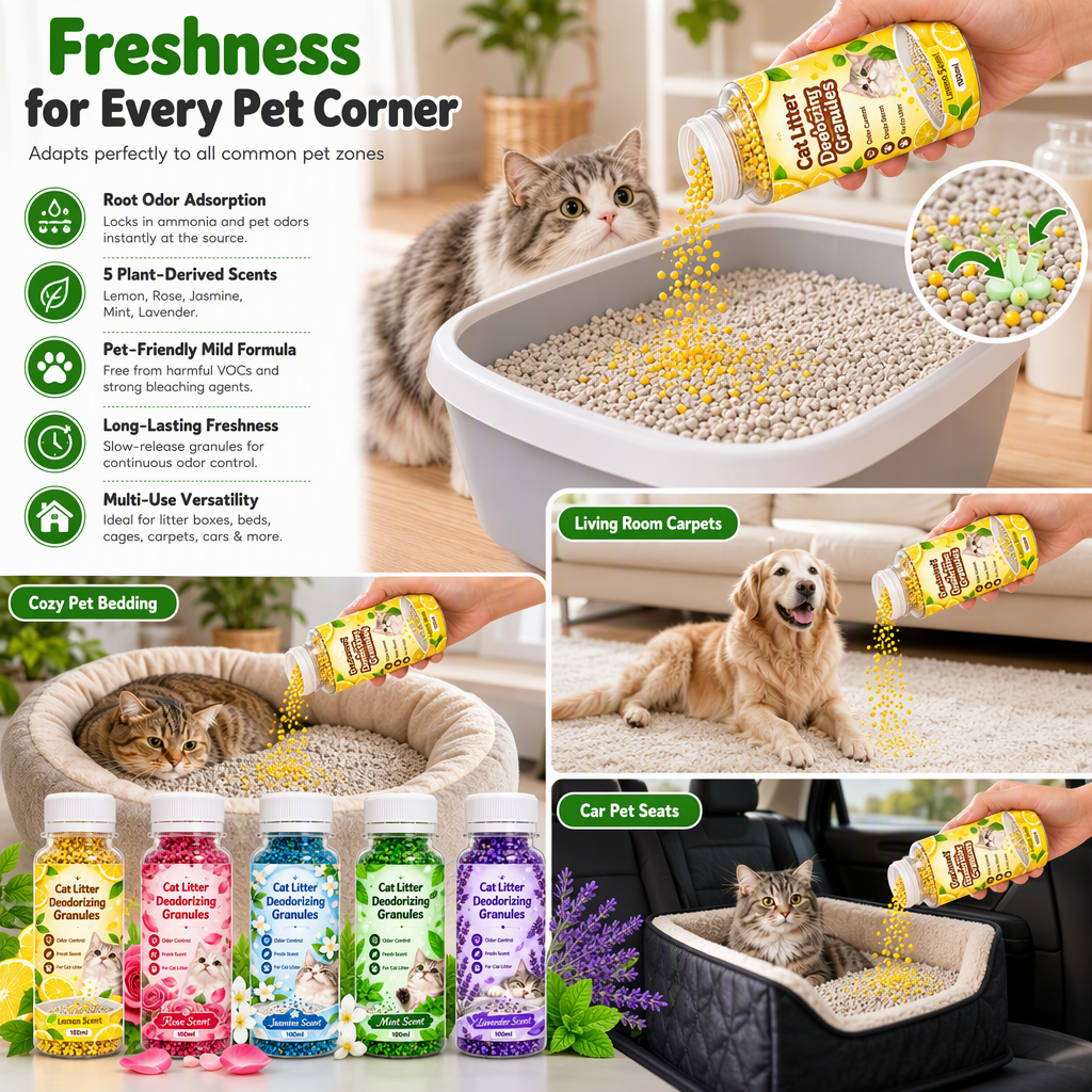 Scented Cat Litter Deodorizer Granules – product image