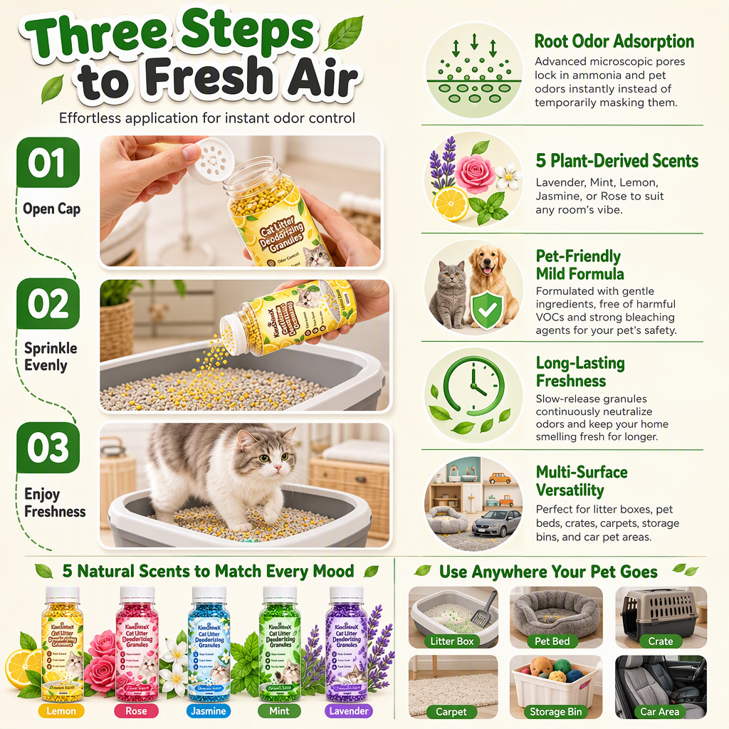 Scented Cat Litter Deodorizer Granules – product image