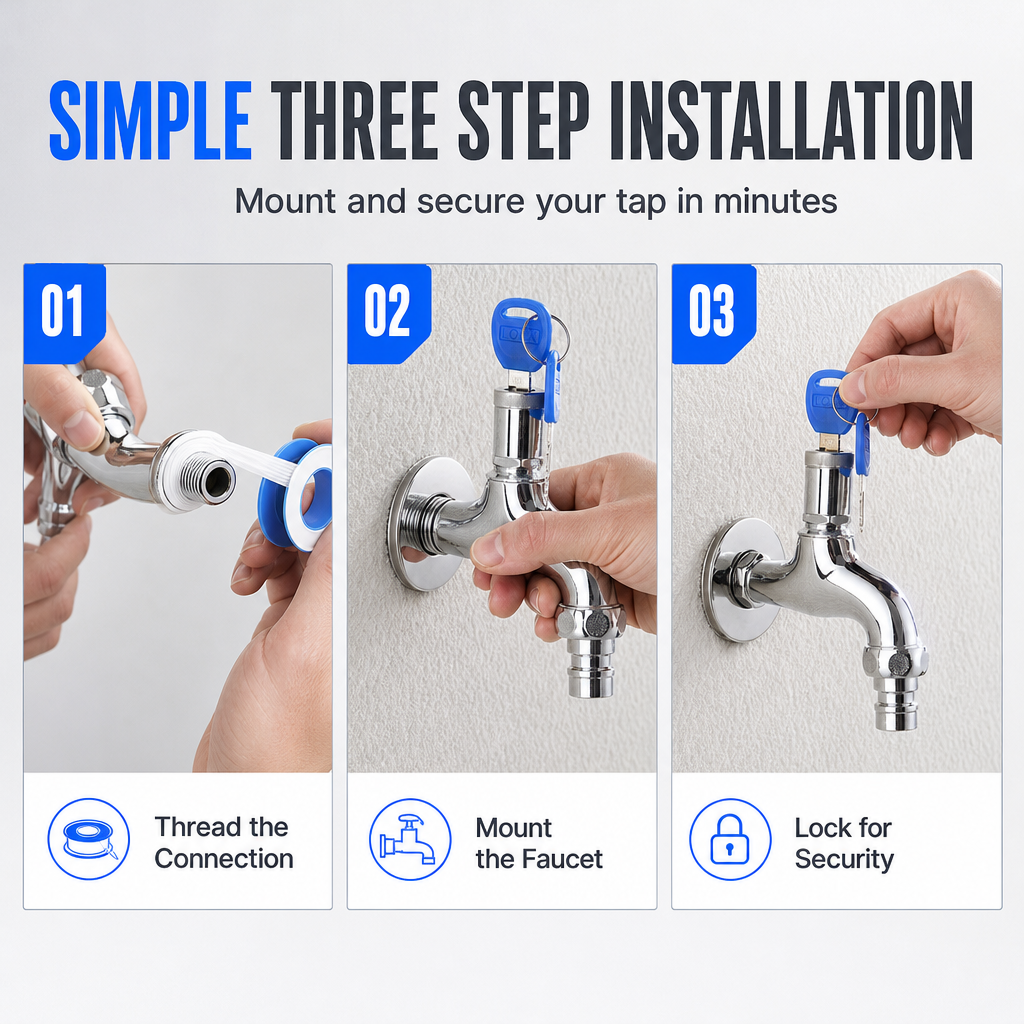 Lockable Outdoor Water Faucet – product image