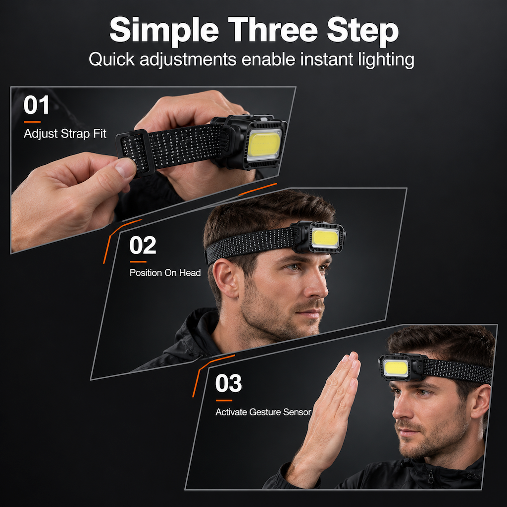 Rechargeable LED Headlamp – product image