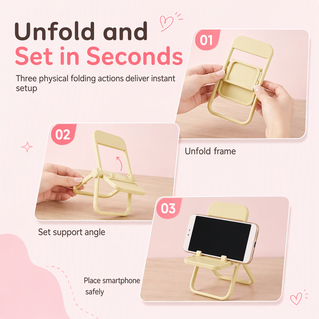 Folding Chair-Shaped Phone Stand – product image