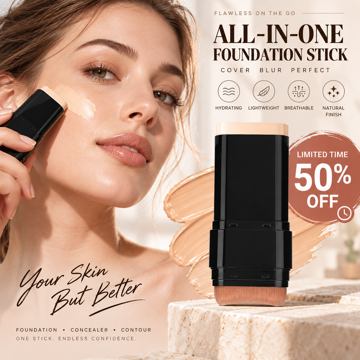 Foundation Stick with Blending Brush – product image